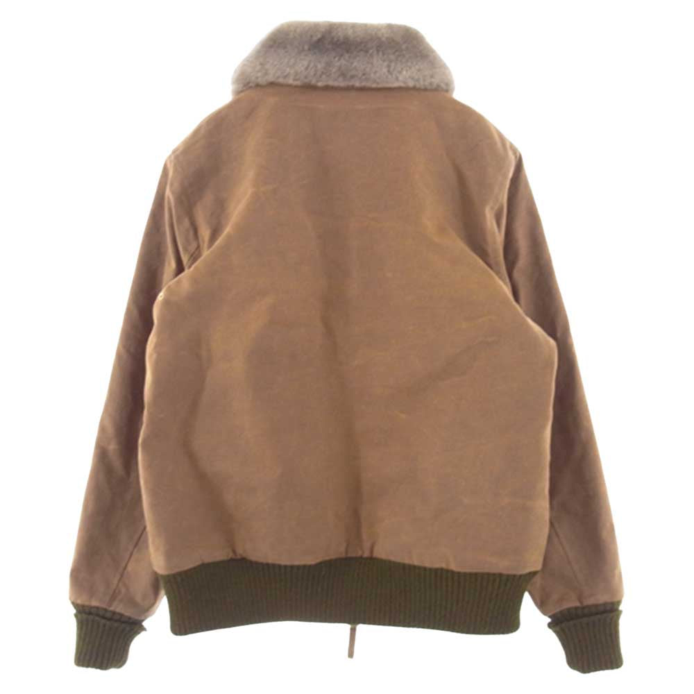 ディーエン USA製 Flyer's Club Jacket フライヤーズ クラブ ジャケット ワックスド キャンバス フライト ジャケット  ブラウン系 M【中古】