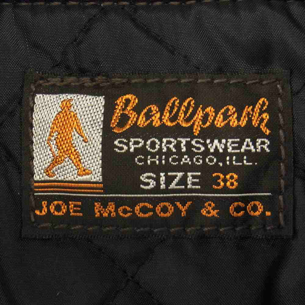The REAL McCOY'S ザリアルマッコイズ JOE McCOY VARSITY JACKET EVERETT CHIEFS ジョーマッコイ レター スタジャン  アワード ジャケット ブラック系 イエロー系 38【中古】
