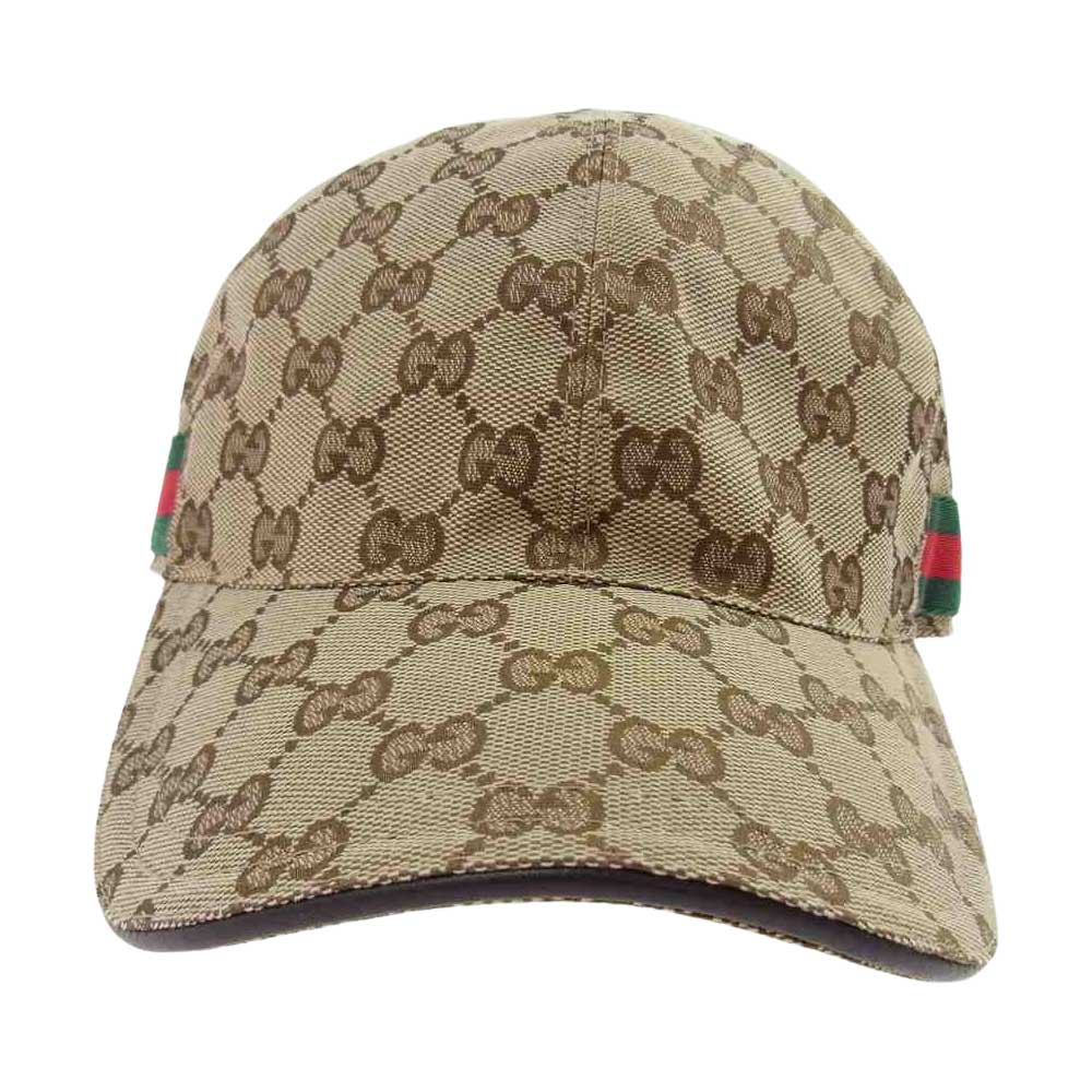 GUCCI グッチ 200035 KQWBG 国内正規品 ケリング GGキャンバス ベースボール キャップ ライトブラウン系 58【中古】