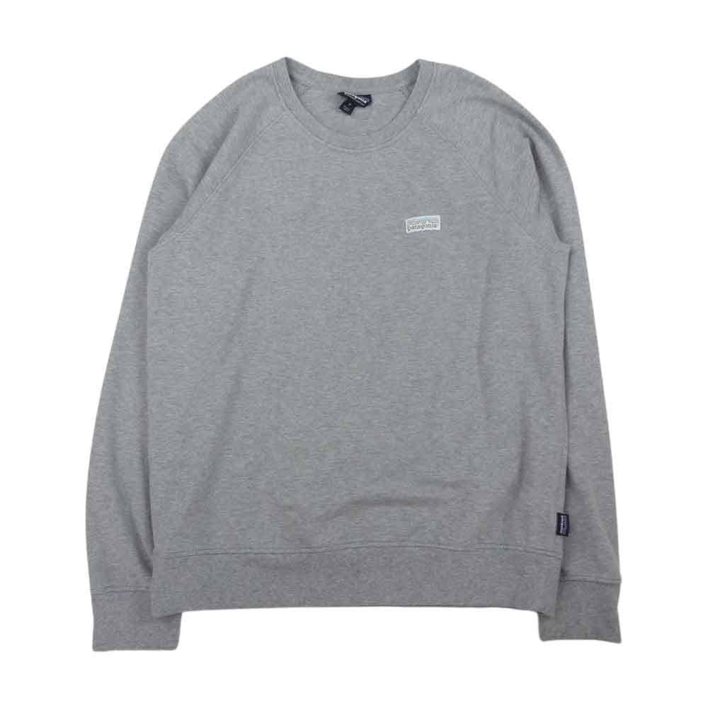 patagonia パタゴニア 19SS 39565 19年製 W’s Pastel Label Ahnya Crew Sweatshirt BABR ロゴ クルーネック 長袖 スウェット グレー系 M【中古】
