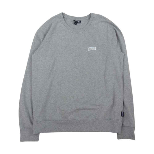 patagonia パタゴニア 19SS 39565 19年製 W’s Pastel Label Ahnya Crew Sweatshirt BABR ロゴ クルーネック 長袖 スウェット グレー系 M【中古】