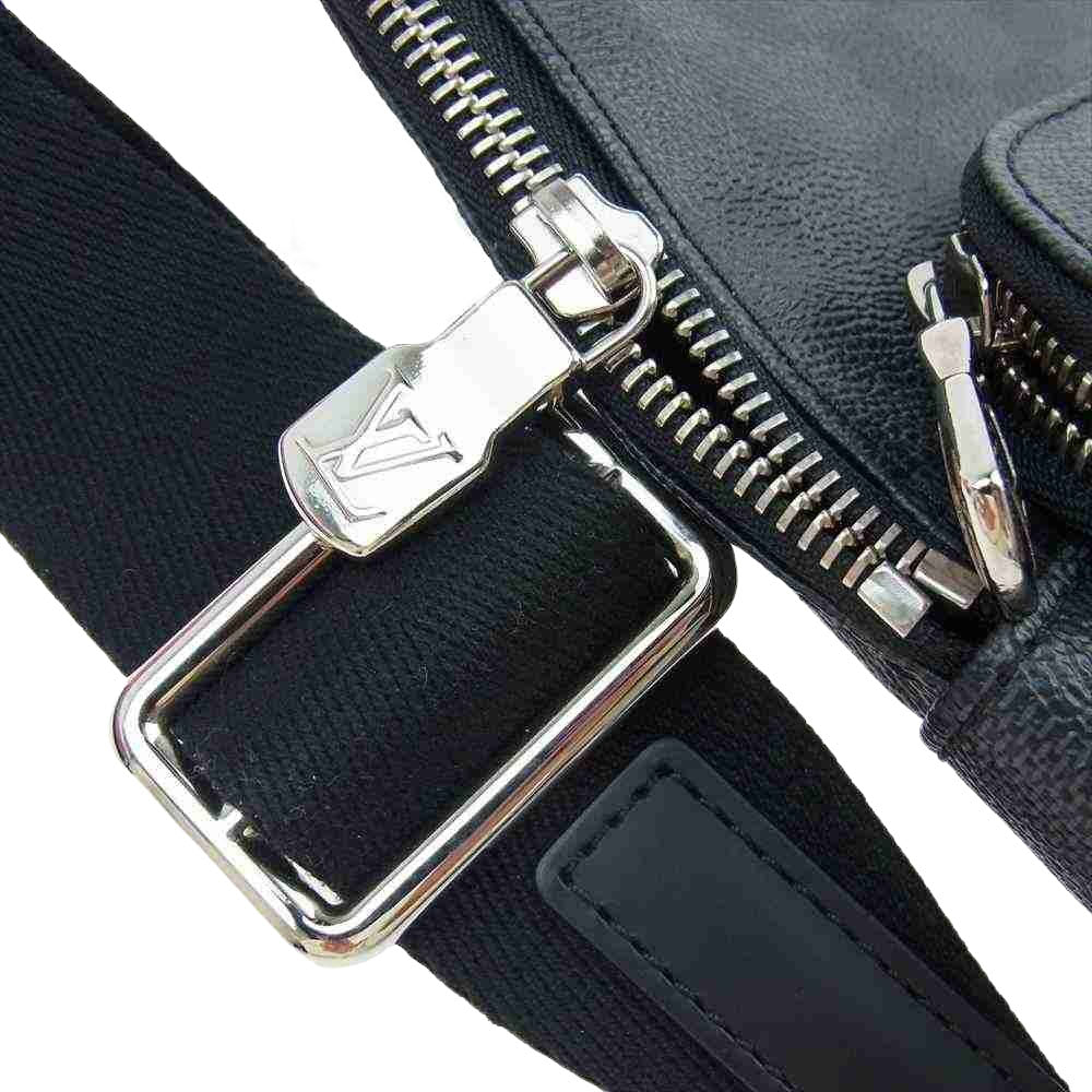 LOUIS VUITTON ルイ・ヴィトン N41056 ダミエ アヴェニュー トラベル ステッカー スリング ショルダー バッグ ブラック系 グレー系【中古】