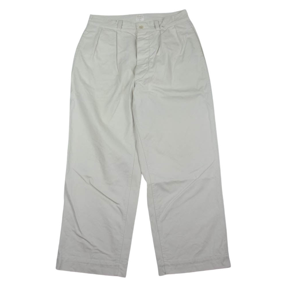 フランネル BBZ22002102A0002 2タック チノ トラウザー パンツ オフホワイト系 3【中古】