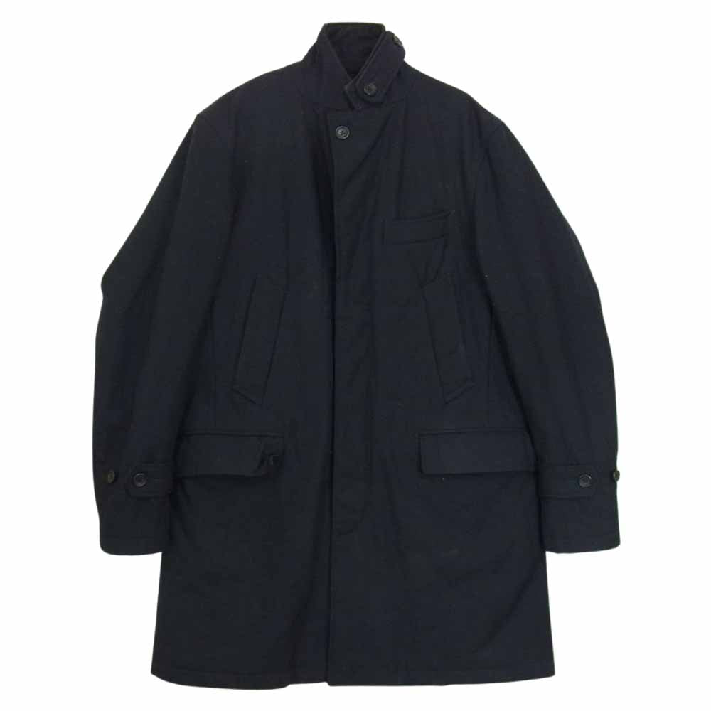 Engineered Garments エンジニアードガーメンツ 中綿キルティング ウール 比翼 コート ネイビー系 S【中古】