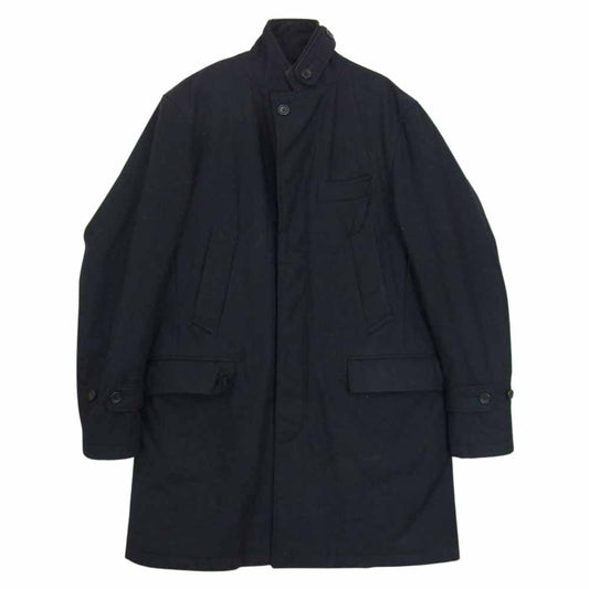 Engineered Garments エンジニアードガーメンツ 中綿キルティング ウール 比翼 コート ネイビー系 S【中古】