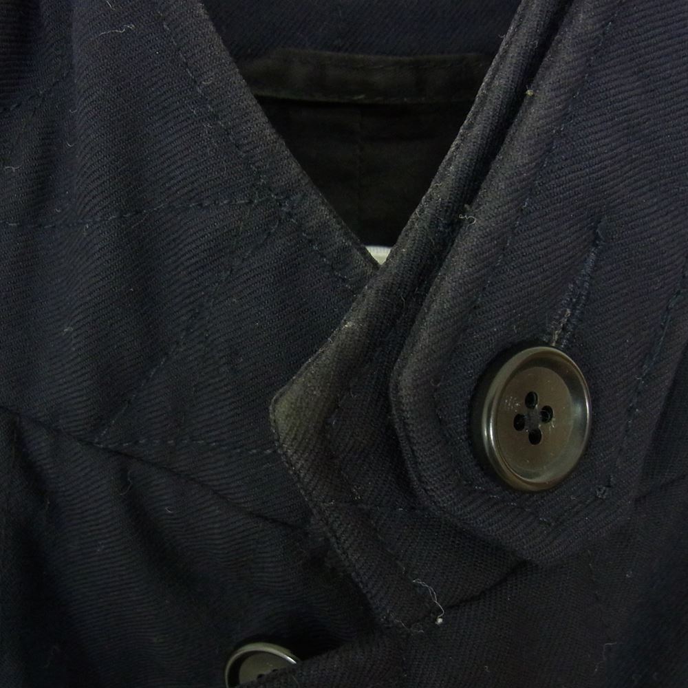 Engineered Garments エンジニアードガーメンツ 中綿キルティング ウール 比翼 コート ネイビー系 S【中古】
