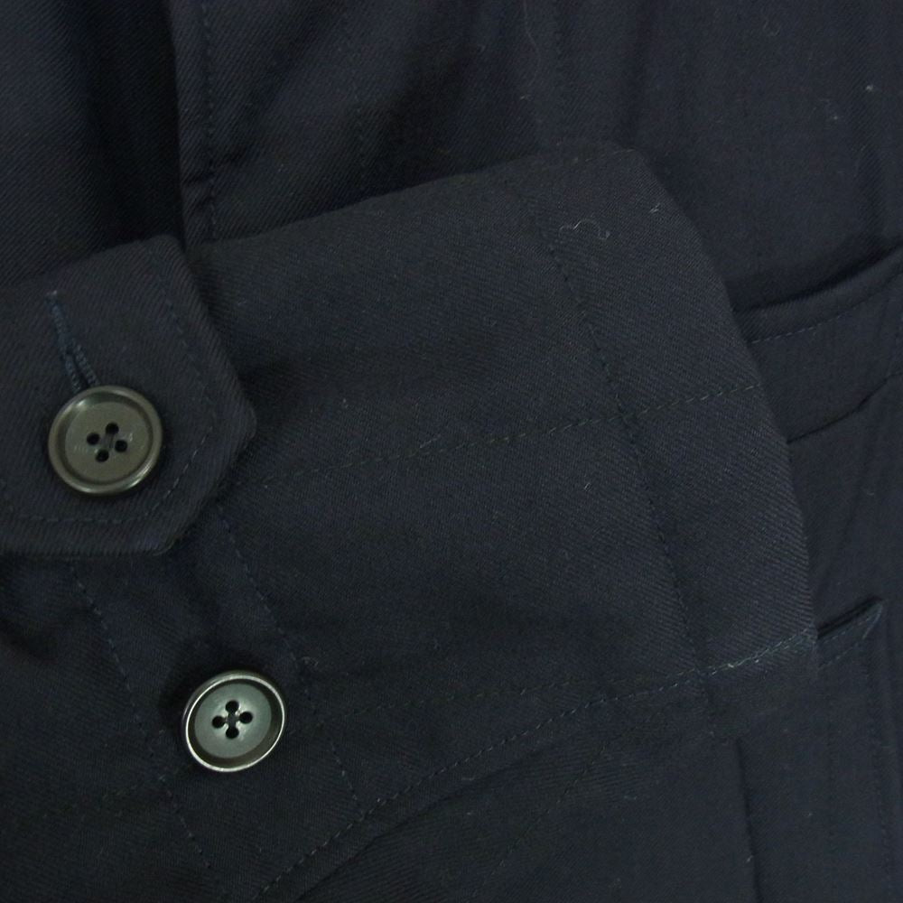 Engineered Garments エンジニアードガーメンツ 中綿キルティング ウール 比翼 コート ネイビー系 S【中古】