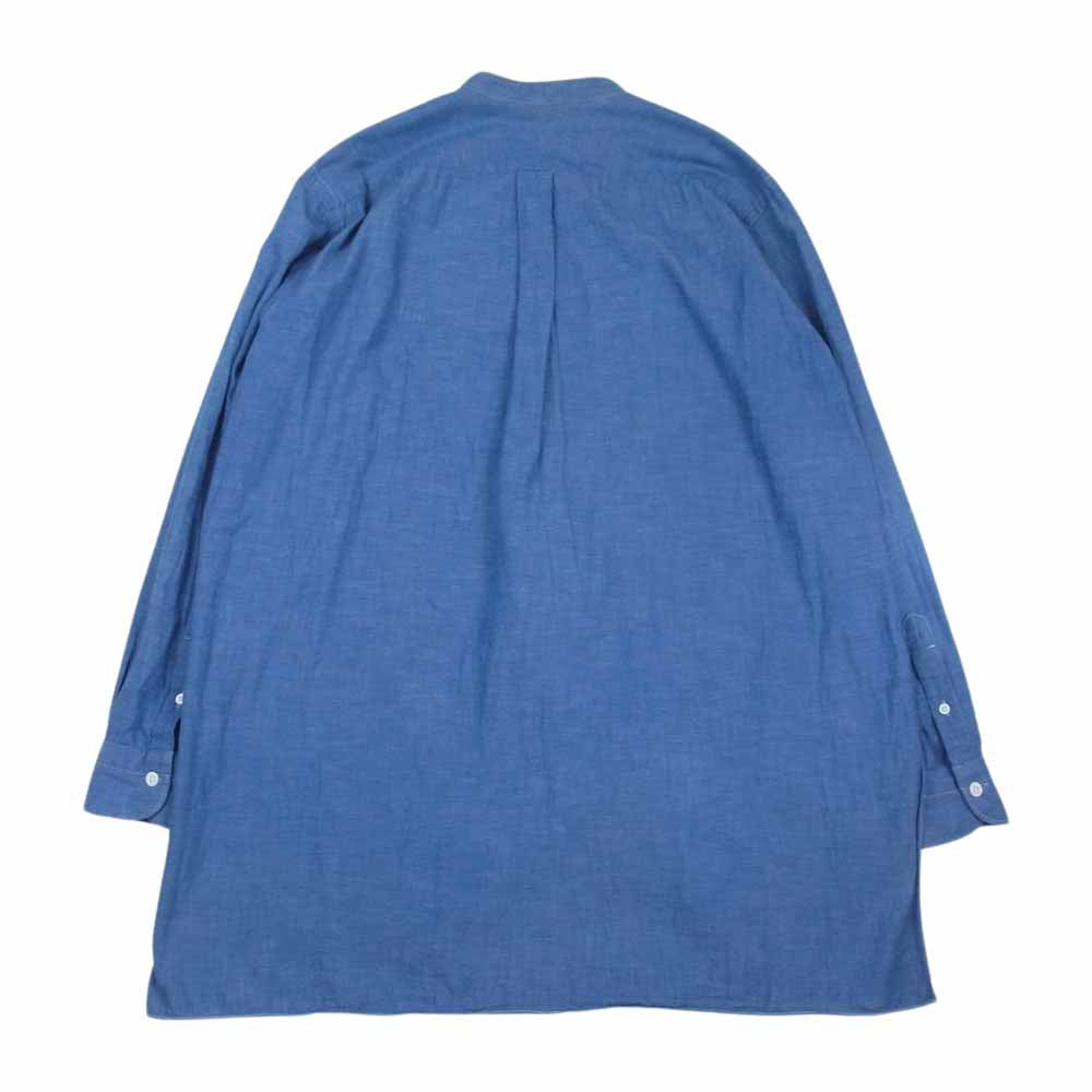 COMOLI コモリ 15AW 15F-02004 ベタシャン バンドカラー 長袖 シャツ インディゴブルー系【中古】