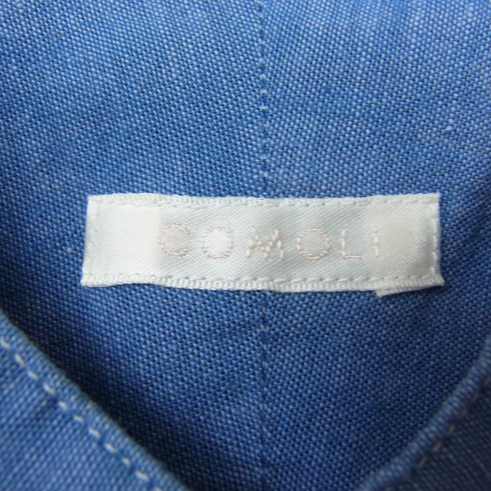 COMOLI コモリ 15AW 15F-02004 ベタシャン バンドカラー 長袖 シャツ インディゴブルー系【中古】