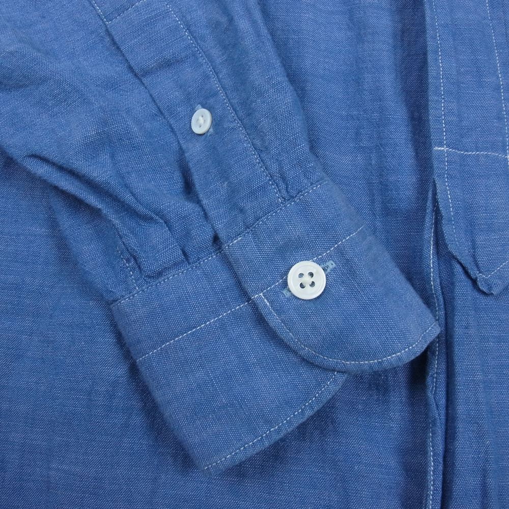 COMOLI コモリ 15AW 15F-02004 ベタシャン バンドカラー 長袖 シャツ インディゴブルー系【中古】