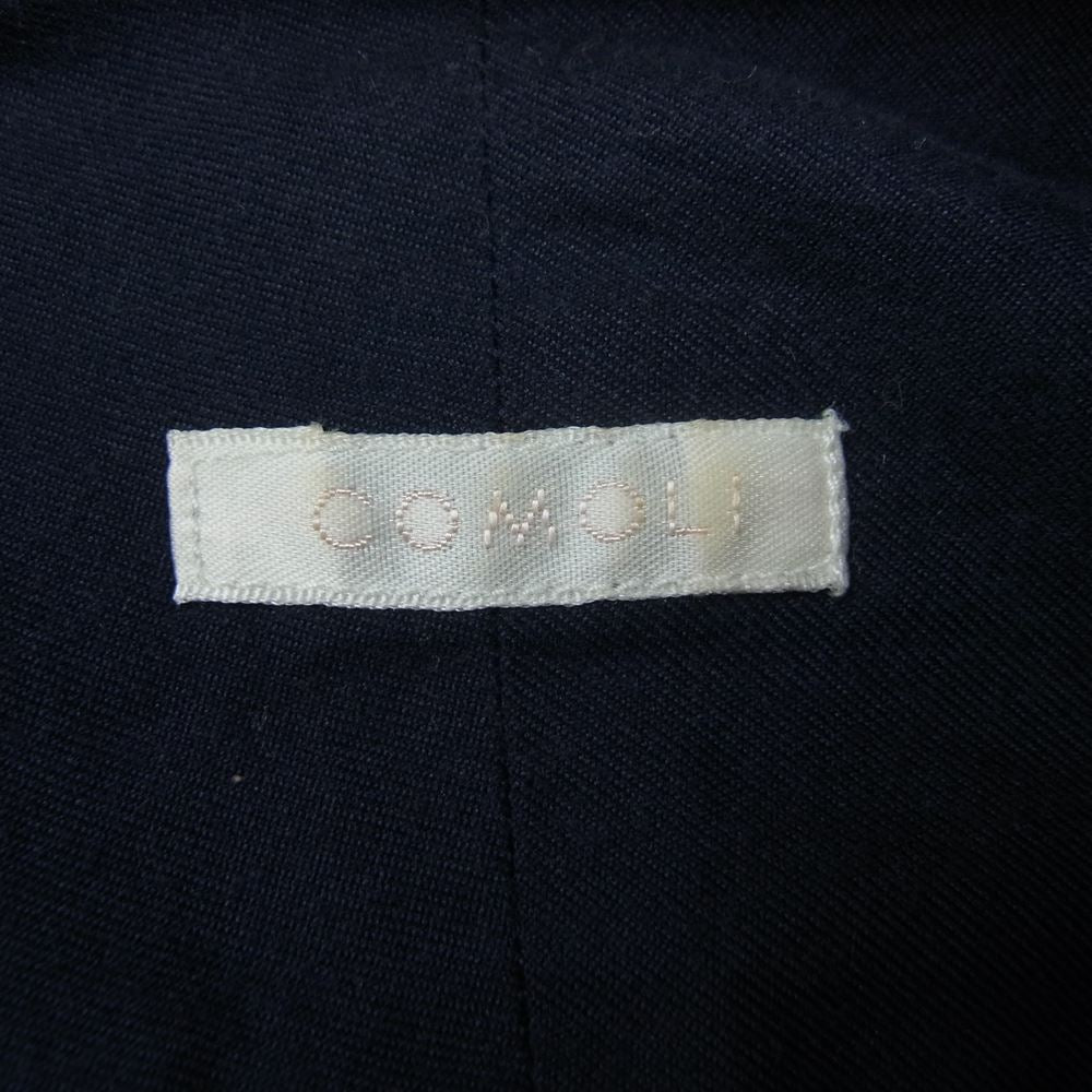 COMOLI コモリ 16AW J03-02003 コットンネル オープンカラー 長袖 シャツ ネイビー系【中古】