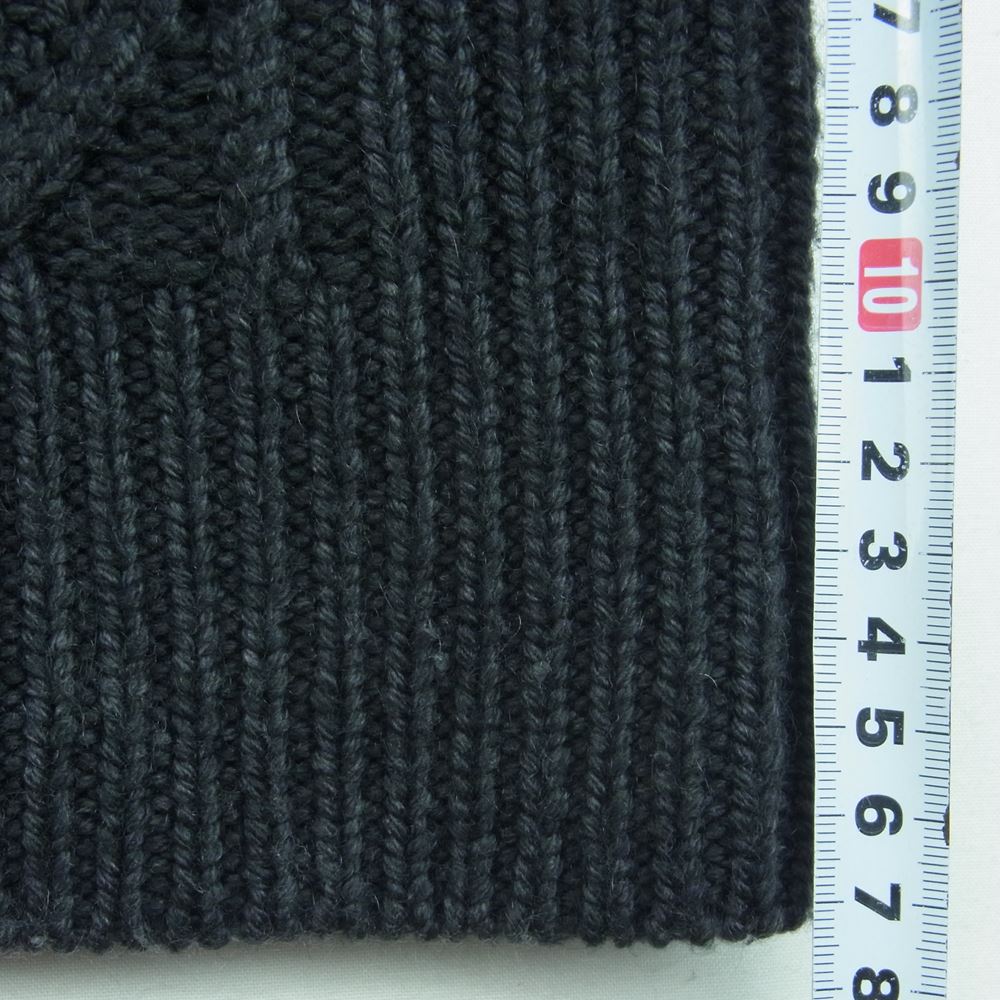 サイドスロープ SSL20-082 HAND KNIT フィッシャーマン クルーネック リブ ハンドニット ケーブル ニット ダークグレー系 2【中古】