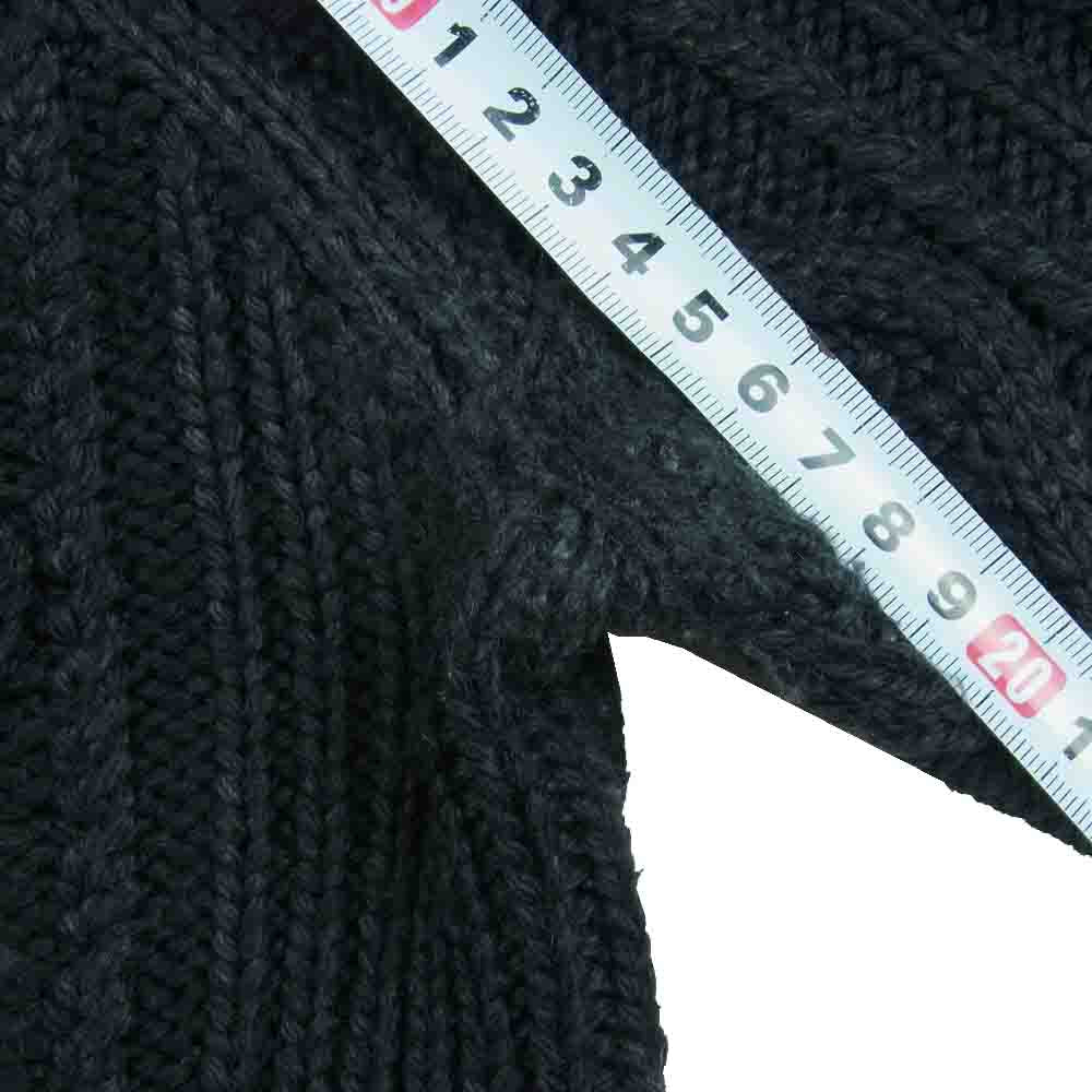 サイドスロープ SSL20-082 HAND KNIT フィッシャーマン クルーネック リブ ハンドニット ケーブル ニット ダークグレー系 2【中古】