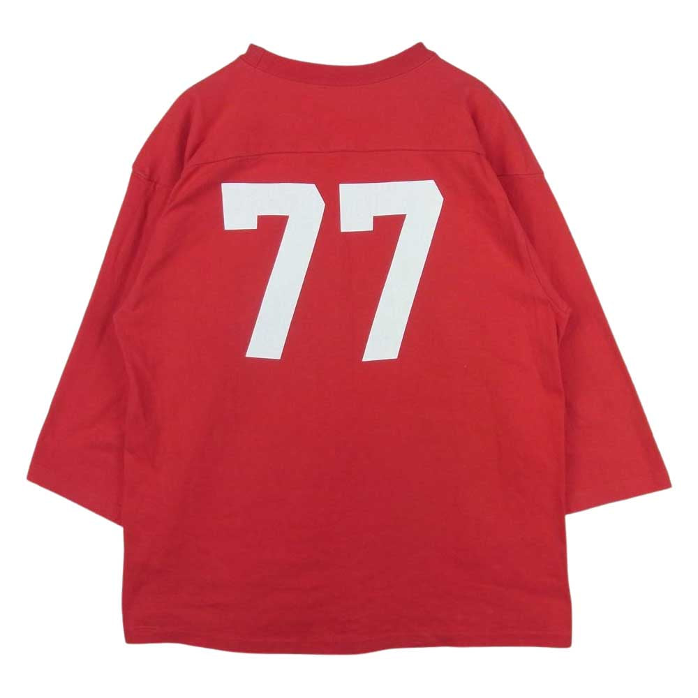 STANDARD CALIFORNIA スタンダードカリフォルニア Champion チャンピオン 77 フットボール 七分袖 Tシャツ レッド系 L【中古】