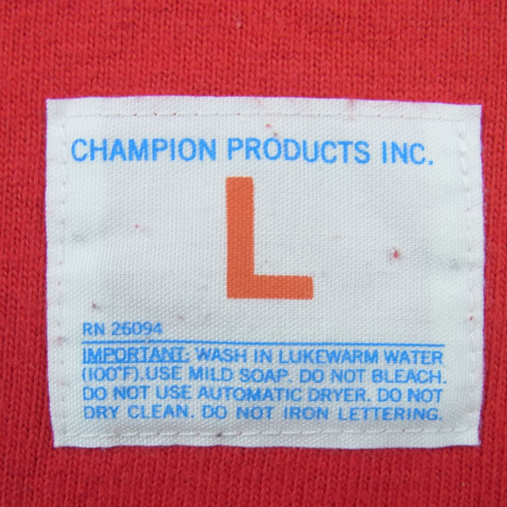 STANDARD CALIFORNIA スタンダードカリフォルニア Champion チャンピオン 77 フットボール 七分袖 Tシャツ レッド系 L【中古】
