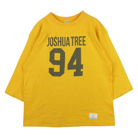 STANDARD CALIFORNIA スタンダードカリフォルニア Champion チャンピオン TSFCA138 JOSHUATREE 94 フットボール 七分袖 Tシャツ イエロー系 L【中古】