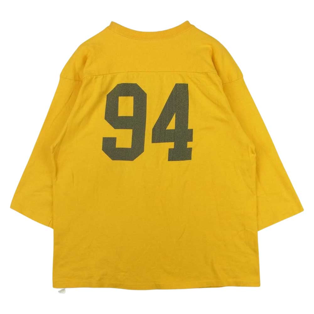 STANDARD CALIFORNIA スタンダードカリフォルニア Champion チャンピオン TSFCA138 JOSHUATREE 94 フットボール 七分袖 Tシャツ イエロー系 L【中古】
