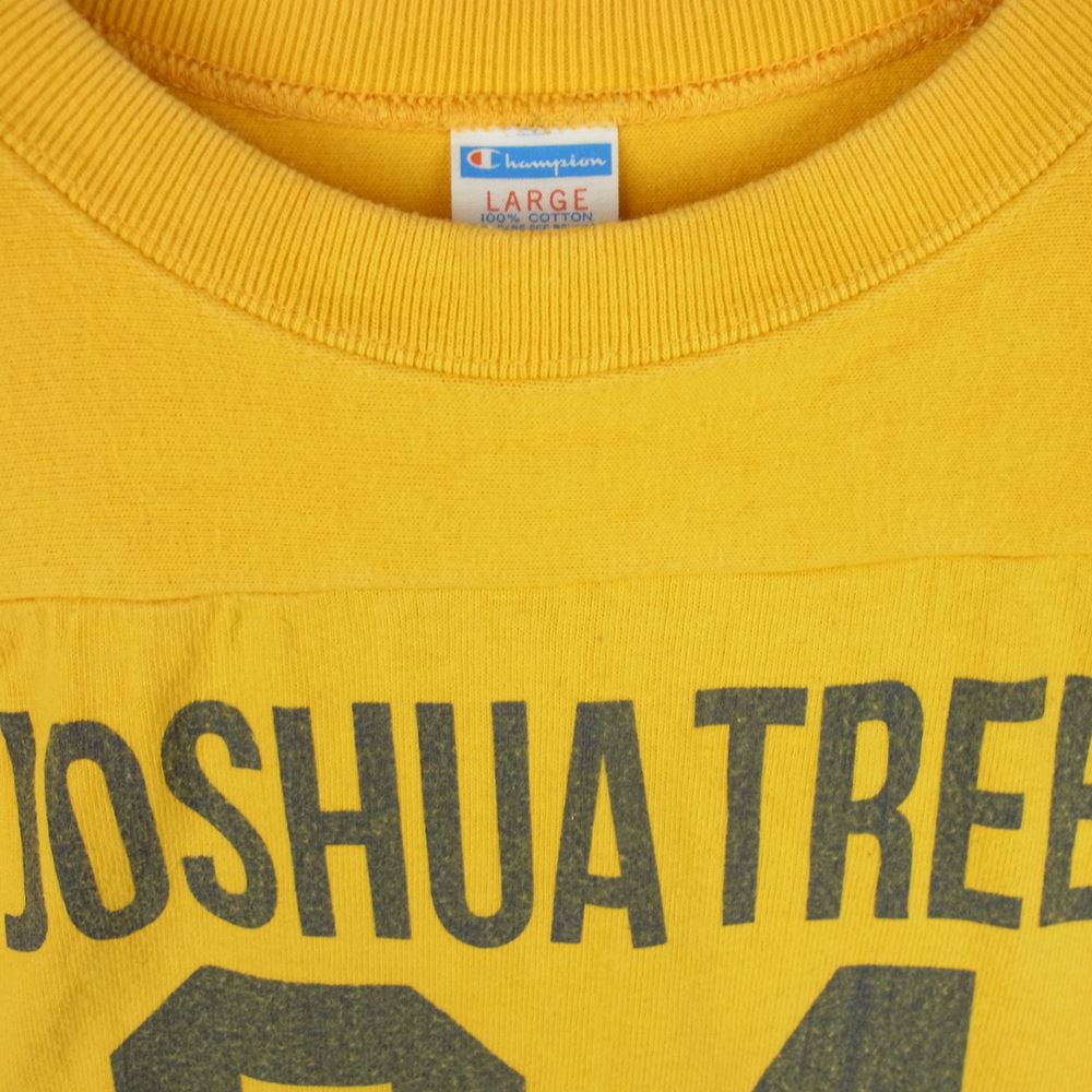 STANDARD CALIFORNIA スタンダードカリフォルニア Champion チャンピオン TSFCA138 JOSHUATREE 94 フットボール 七分袖 Tシャツ イエロー系 L【中古】