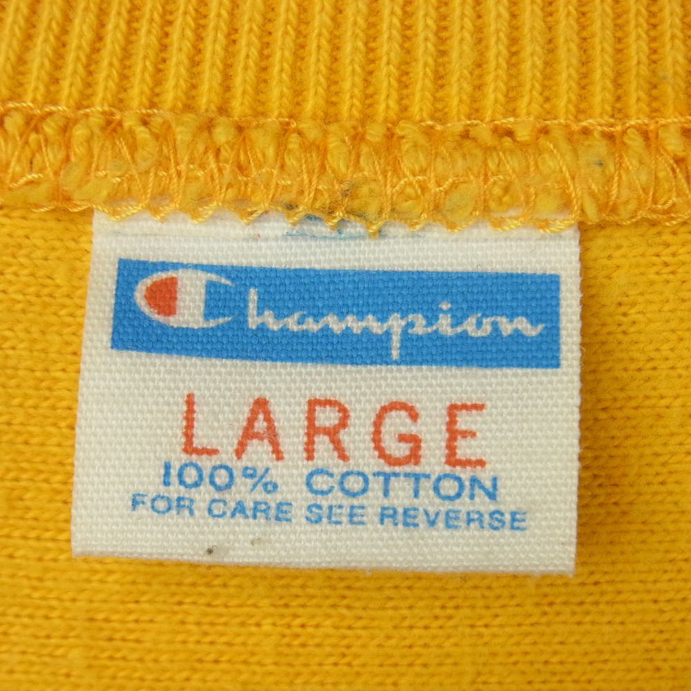 STANDARD CALIFORNIA スタンダードカリフォルニア Champion チャンピオン TSFCA138 JOSHUATREE 94 フットボール 七分袖 Tシャツ イエロー系 L【中古】