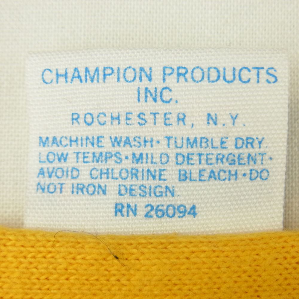 STANDARD CALIFORNIA スタンダードカリフォルニア Champion チャンピオン TSFCA138 JOSHUATREE 94 フットボール 七分袖 Tシャツ イエロー系 L【中古】