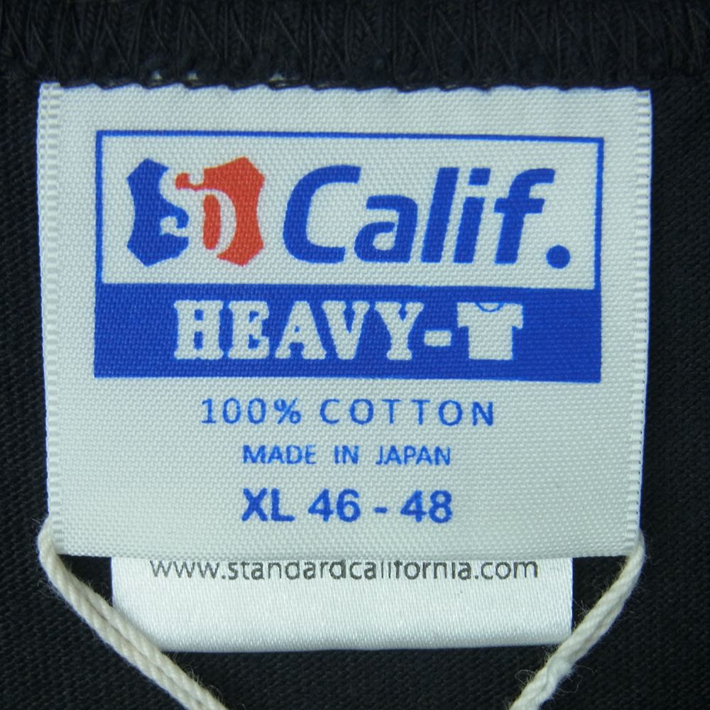 STANDARD CALIFORNIA スタンダードカリフォルニア SD HEAVYWEIGHT LOGO BBT ヘビーウェイト ロゴプリント 七分袖 Tシャツ ブラック系 XL 46 - 48【美品】【中古】