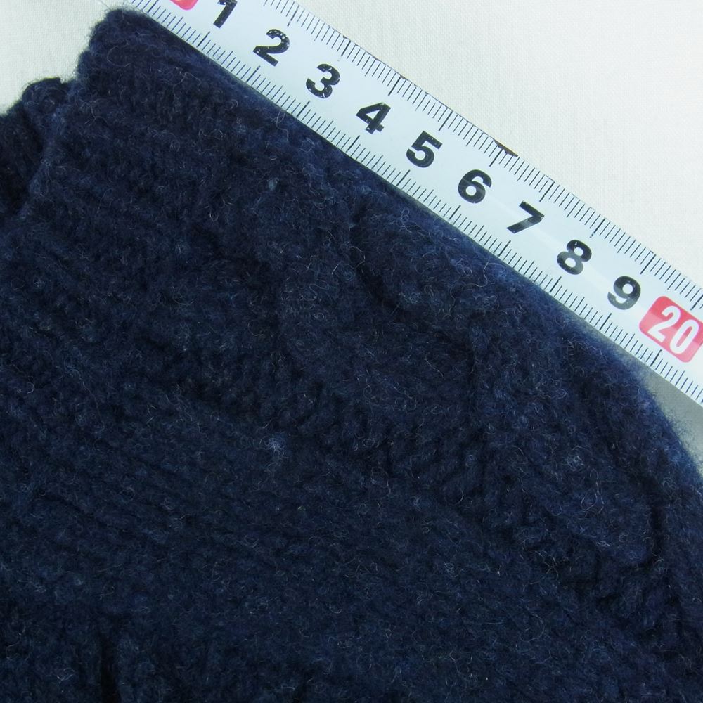 INVERALLAN インバーアラン RHC ロンハーマン 別注 クルーネック リブ ウール ケーブル ニット 英国製 ネイビー系 40【中古】