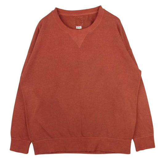 VISVIM ビズビム 20SS 0120105010015 JUMBO SWEAT L/S UNEVEN DYE ジャンボ 長袖 クルーネック スウェット 赤みがかった橙系 2【中古】