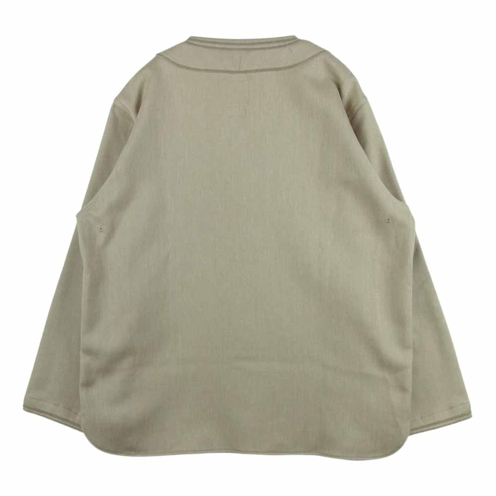 VISVIM ビズビム 20AW 0120205011018 DUGOUT SHIRT L/S ダグアウト 長袖 ベースボール シャツ カーディガン カーキ系 グレイッシュライトオリーブ系 2【美品】【中古】
