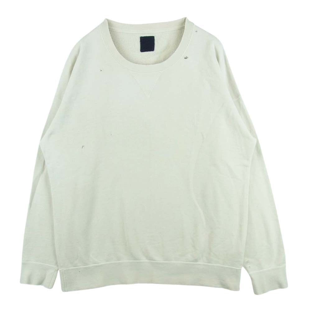 VISVIM ビズビム 20SS 0220905010005 JUMBO SWEAT L/S CRASH ICT ジャンボ クラッシュ加工 長袖 クルーネック スウェット オフホワイト系 2【中古】
