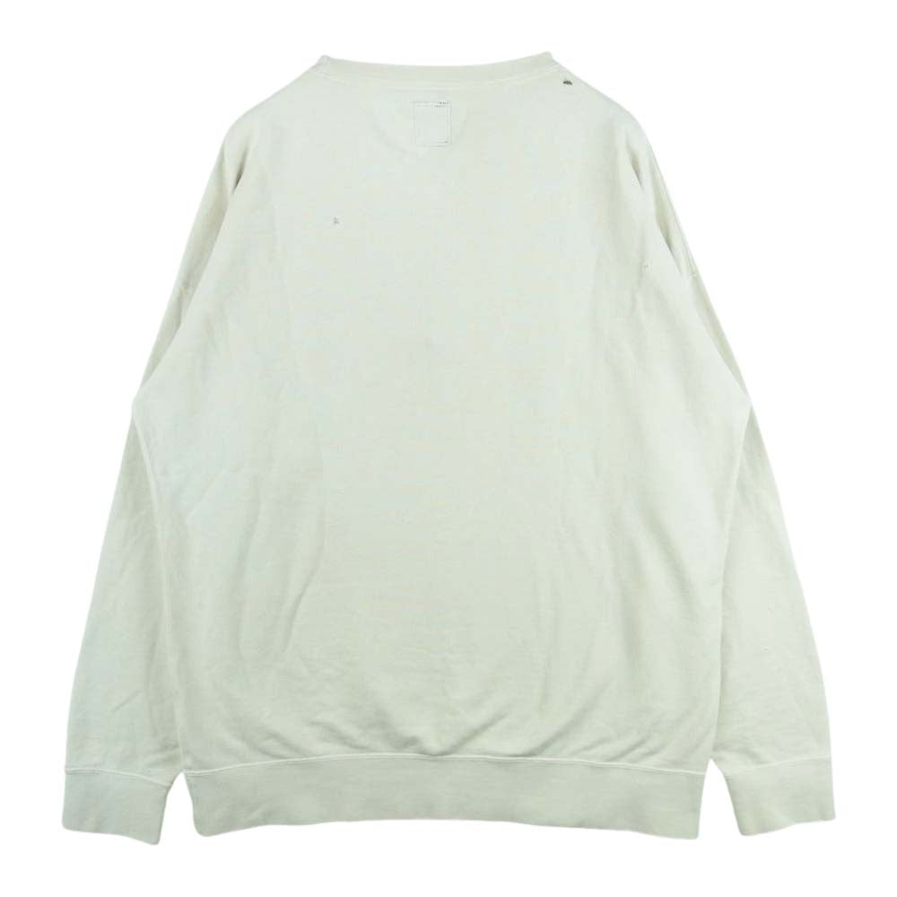 VISVIM ビズビム 20SS 0220905010005 JUMBO SWEAT L/S CRASH ICT ジャンボ クラッシュ加工 長袖 クルーネック スウェット オフホワイト系 2【中古】