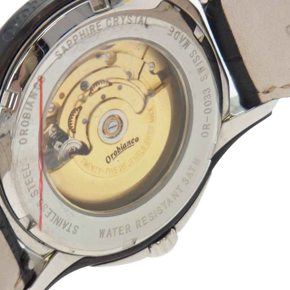 Orobianco オロビアンコ OR-0033-3 KANTONE カントーネ 自動巻き 腕時計 ウォッチ ブラック系【美品】【中古】