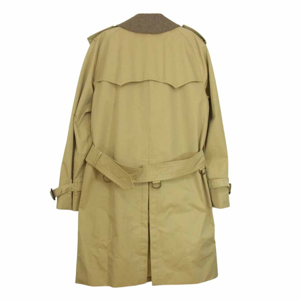 Mackintosh マッキントッシュ 国内正規品 コットン 襟ウール 裏地チェック ベルト ダブルプレスト トレンチ コート ベージュ系 M【新古品】【未使用】【中古】