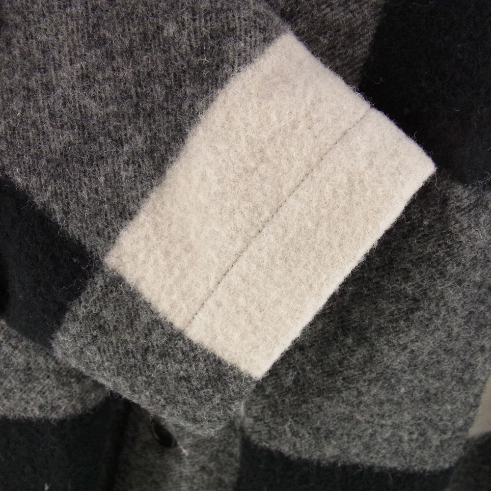 COOTIE クーティー Napping Buffalo Check Shop Coat ナッピング バッファロー チェック ショップコート ブラック系 グレー系 M【中古】