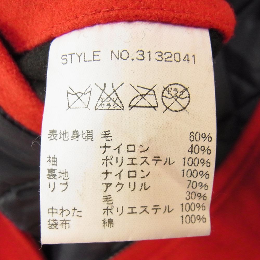 schott ショット スタジアム ジャケット スタジャン エンブレム 中綿 スタジャン レッド系 S【中古】
