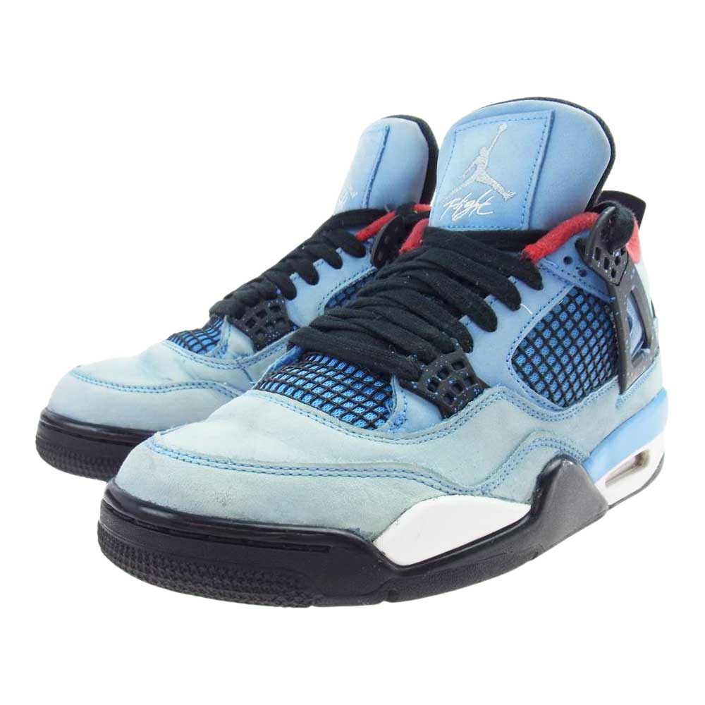 NIKE ナイキ  308497-406 Travis Scott Air Jordan 4 Retro Cactus Jack トラヴィススコット エアジョーダン4 カクタスジャック インディゴブルー系 26cm【中古】