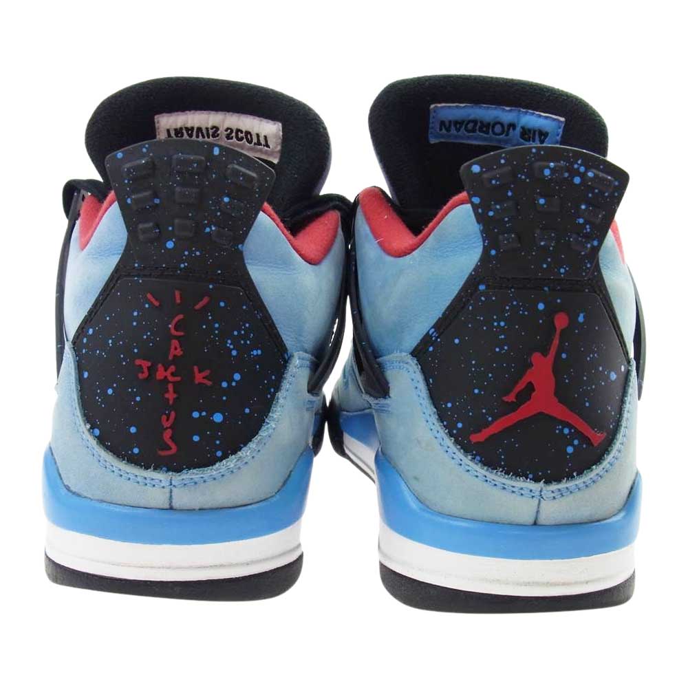 NIKE ナイキ  308497-406 Travis Scott Air Jordan 4 Retro Cactus Jack トラヴィススコット エアジョーダン4 カクタスジャック インディゴブルー系 26cm【中古】