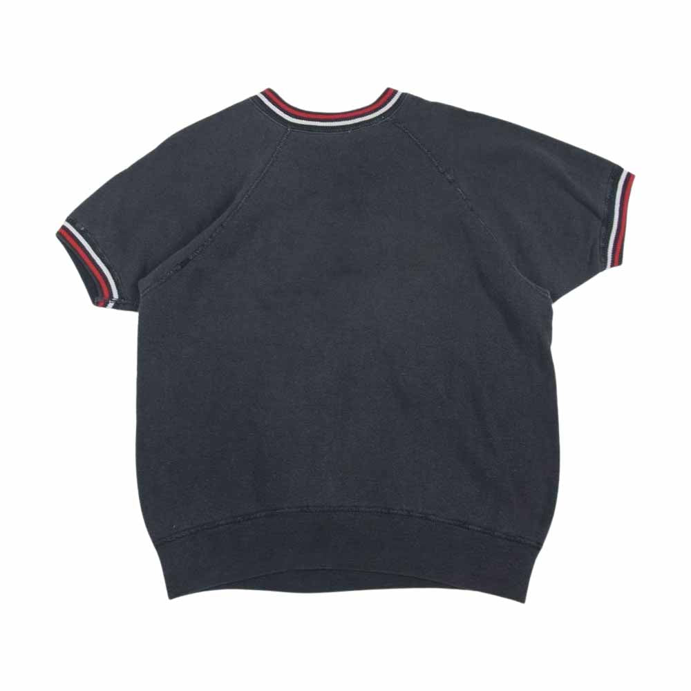 ヴィンテージ 60s 半袖 ラグラン WISCONSIN キャラクター プリント スウェット トレーナー グレー系【中古】