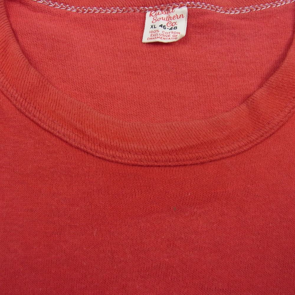 ヴィンテージ Russel Southern ラッセルサウザン製 60s SDSU プリント Tシャツ レッド系 XL【中古】