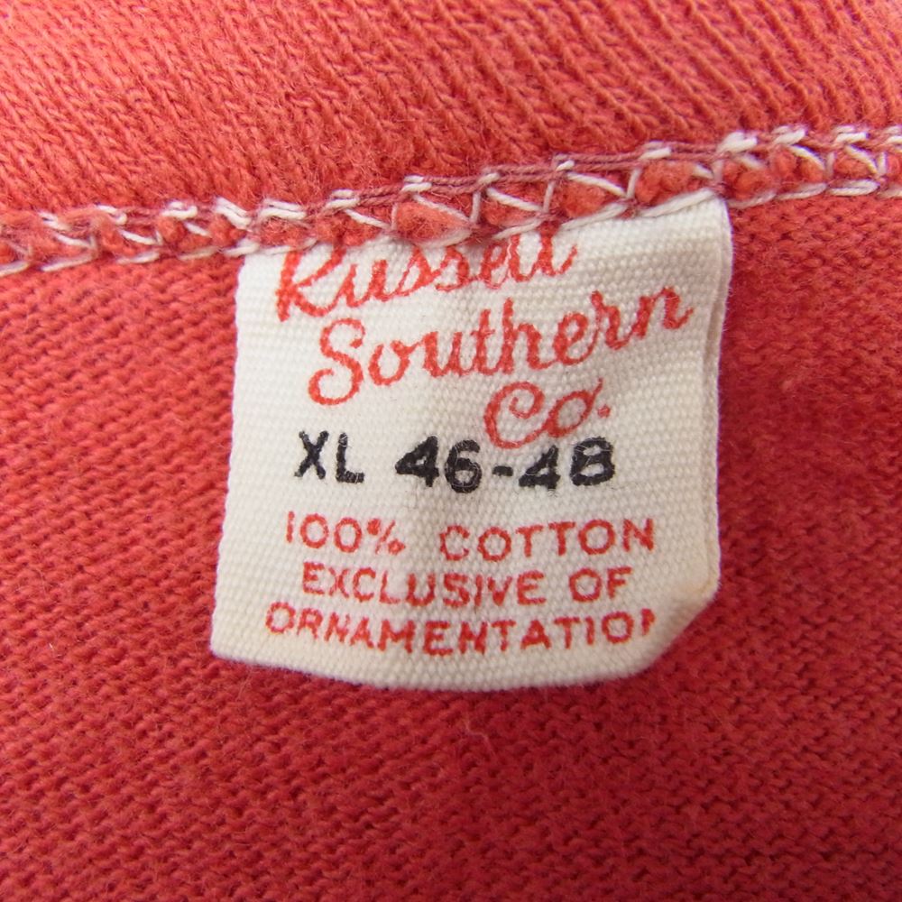 ヴィンテージ Russel Southern ラッセルサウザン製 60s SDSU プリント Tシャツ レッド系 XL【中古】