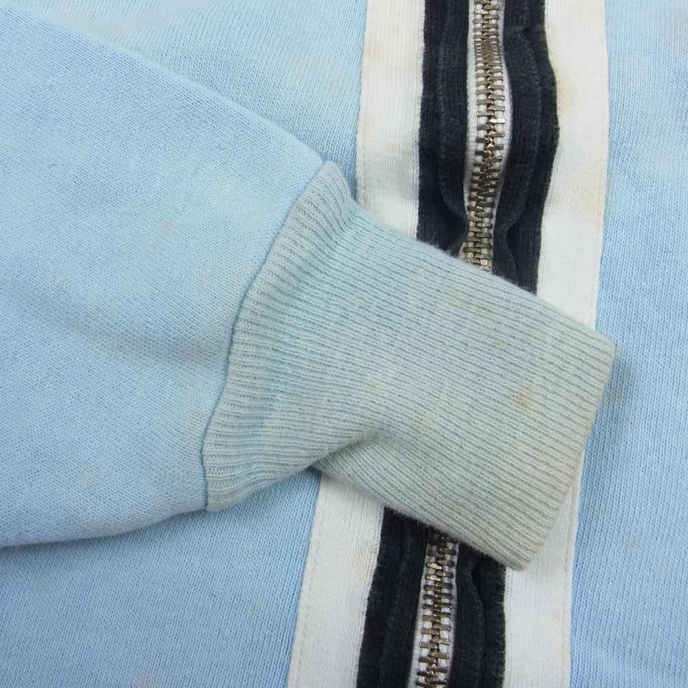 WAREHOUSE ウエアハウス SPORTS WEAR 馬タグ 棒タロン ジップ スウェット カーディガン ライトブルー系 40【中古】