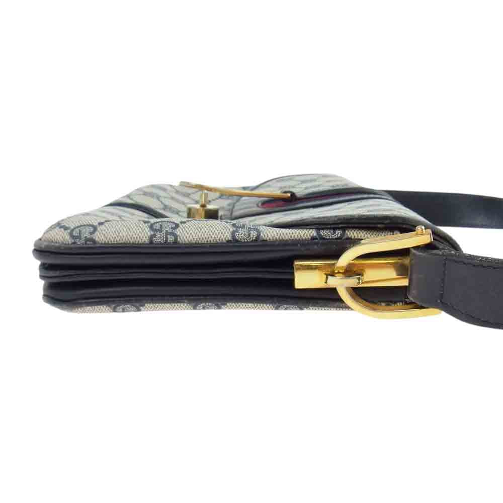 GUCCI グッチ オールド GG PVC シェリーライン レザー ベルト 鍵 ショルダー バッグ マルチカラー系【中古】