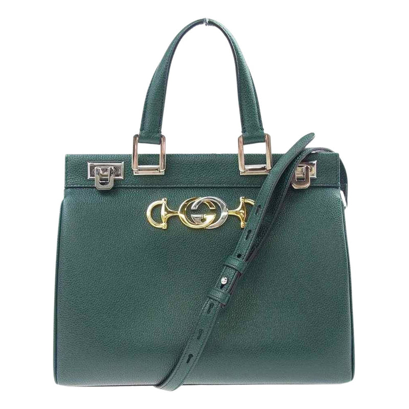 GUCCI グッチ 569712 ZUMI ズミ 2Way ショルダー ハンド バッグ グリーン系【中古】