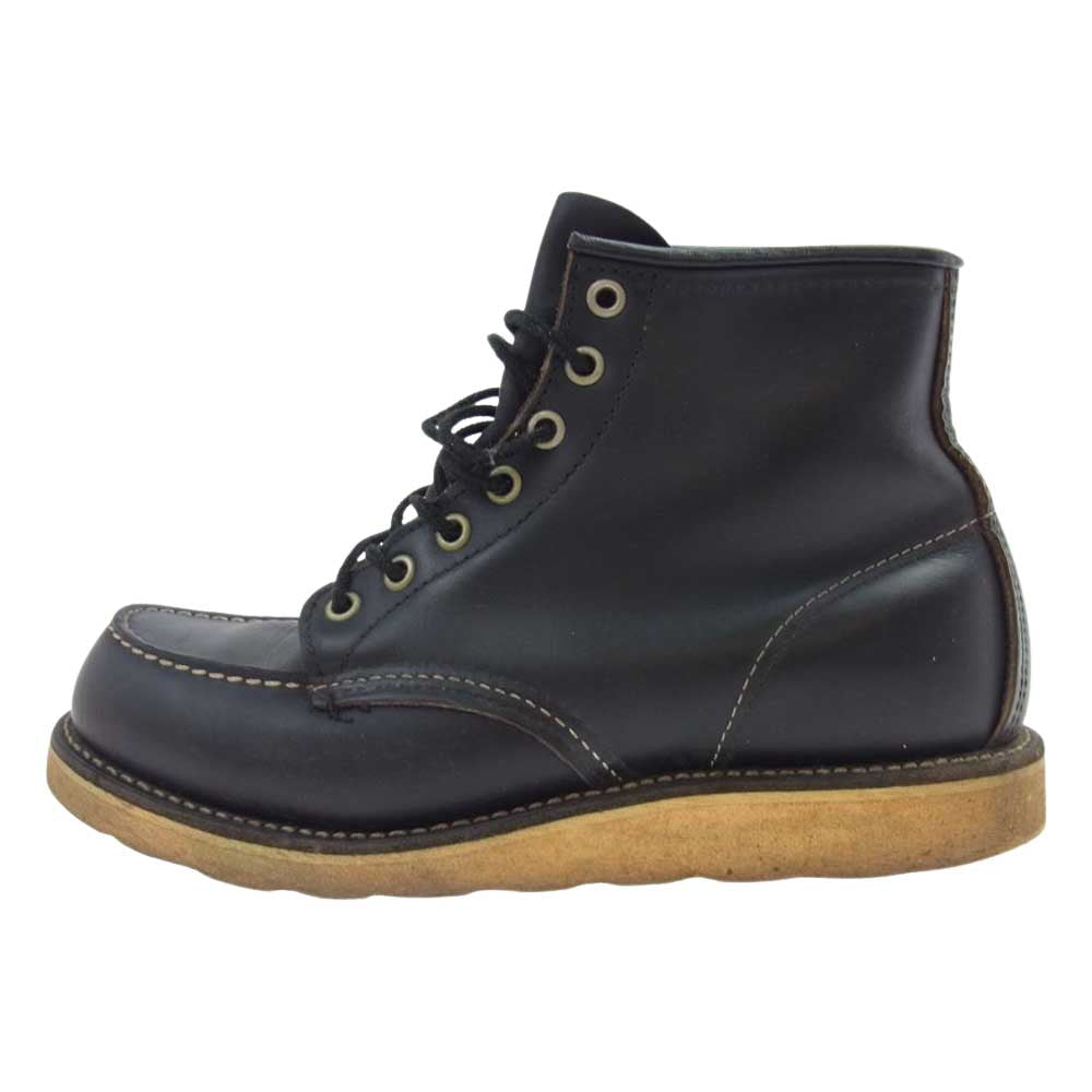 RED WING レッドウィング 8179 6inch CLASSIC MOC TOE モック トゥ レースアップ ブーツ ブラック  ブラック系 6 1/2【中古】