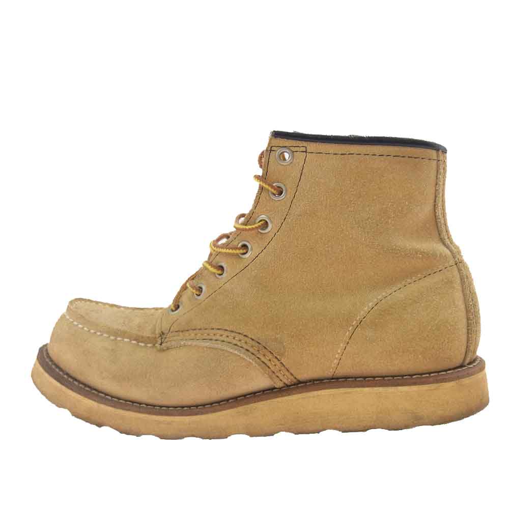 RED WING レッドウィング 8173 6inch CLASSIC MOC TO モック トゥ レースアップ ブーツ スエード ライトブラウン系 7【中古】