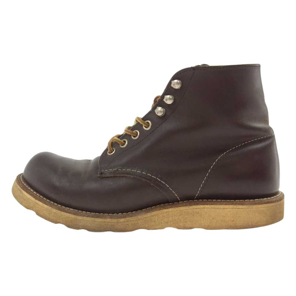 RED WING レッドウィング 8134 6inch CLASSIC PLAIN TOE クラッシック モック トゥ プレーン レースアップ ブーツ 焦茶 ダークブラウン系 7D インソール実寸サイズ約25㎝【中古】
