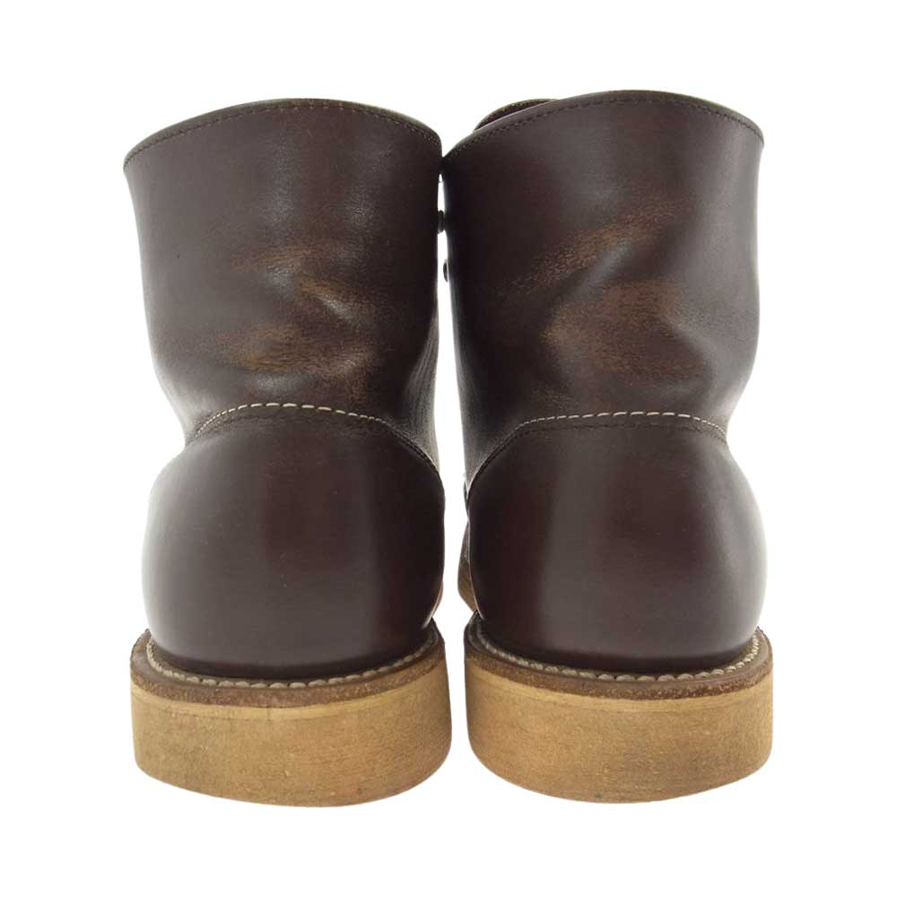 RED WING レッドウィング 8134 6inch CLASSIC PLAIN TOE クラッシック モック トゥ プレーン レースアップ ブーツ 焦茶 ダークブラウン系 7D インソール実寸サイズ約25㎝【中古】