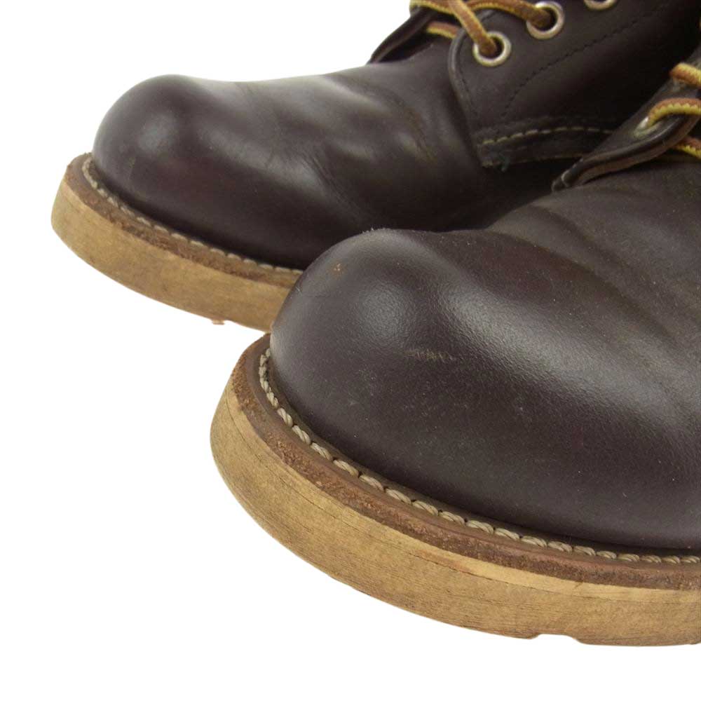 RED WING レッドウィング 8134 6inch CLASSIC PLAIN TOE クラッシック モック トゥ プレーン レースアップ ブーツ 焦茶 ダークブラウン系 7D インソール実寸サイズ約25㎝【中古】