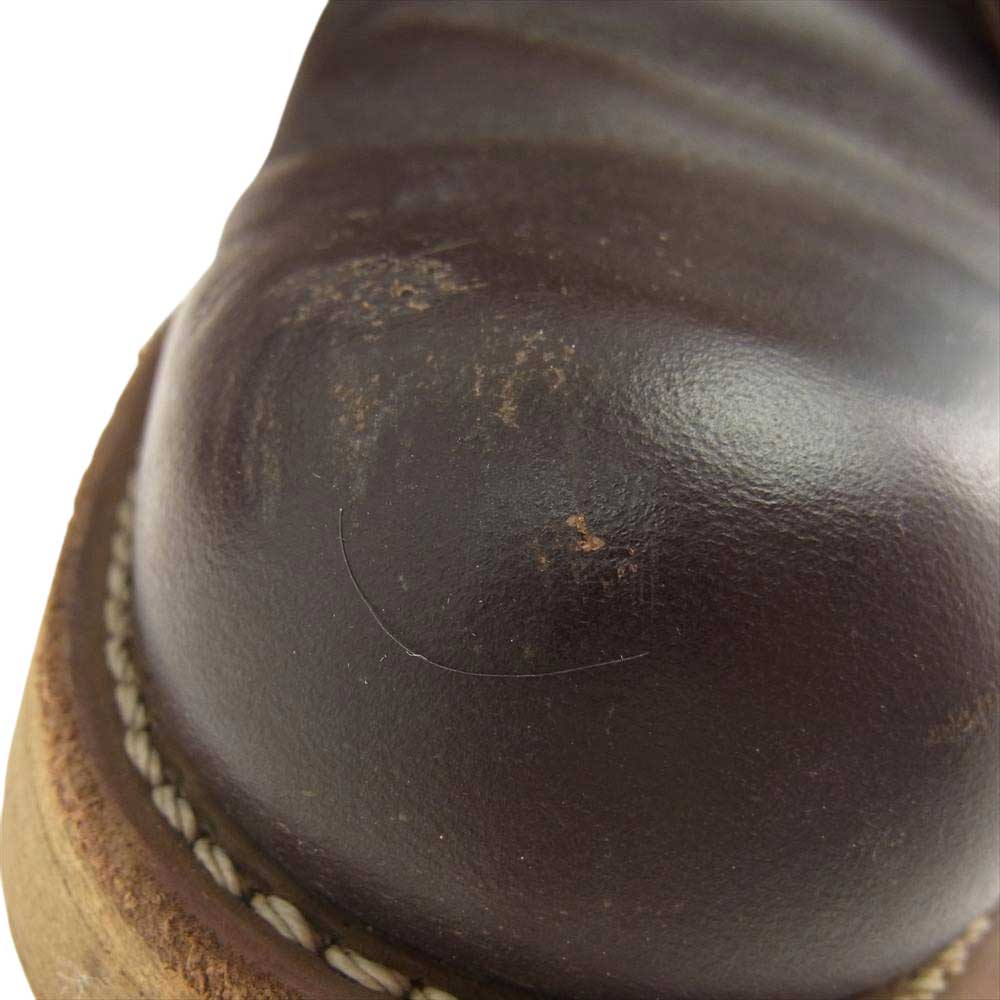 RED WING レッドウィング 8134 6inch CLASSIC PLAIN TOE クラッシック モック トゥ プレーン レースアップ ブーツ 焦茶 ダークブラウン系 7D インソール実寸サイズ約25㎝【中古】