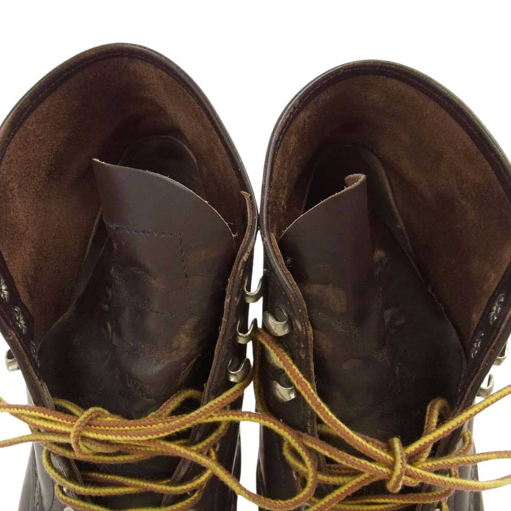 RED WING レッドウィング 8134 6inch CLASSIC PLAIN TOE クラッシック モック トゥ プレーン レースアップ ブーツ 焦茶 ダークブラウン系 7D インソール実寸サイズ約25㎝【中古】