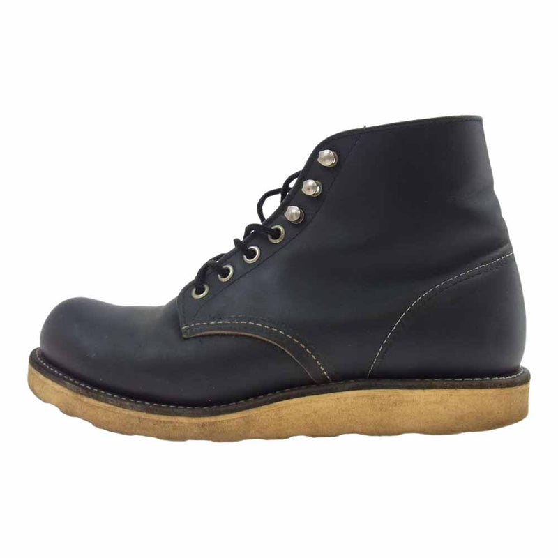 RED WING レッドウィング 8165 6inch CLASSIC PLAIN TOE クラッシック プレーン トゥ ブラック ブラック系 7【中古】